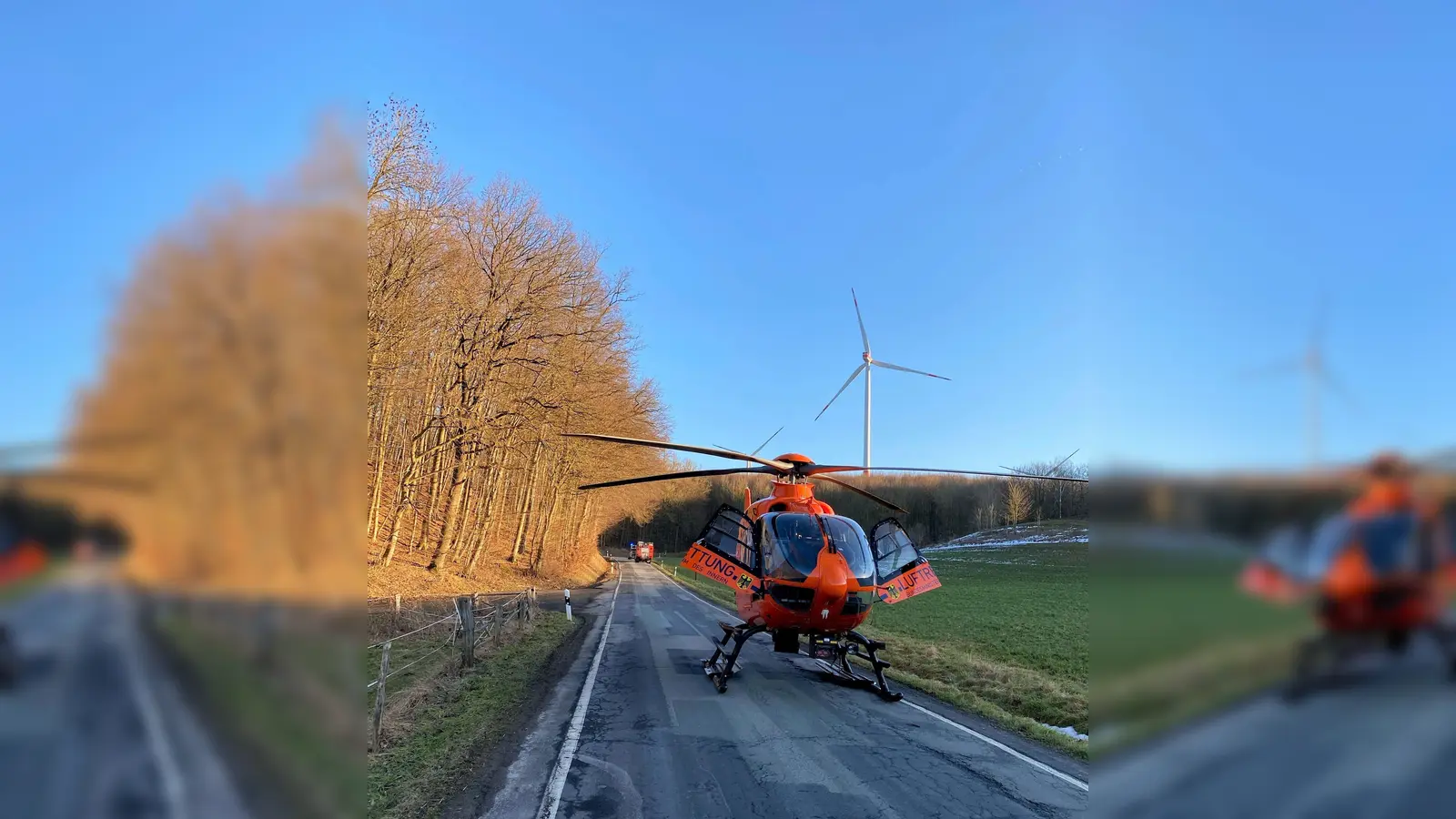 Rettungshubschraubereinsatz. (Foto: Foto: Polizei)