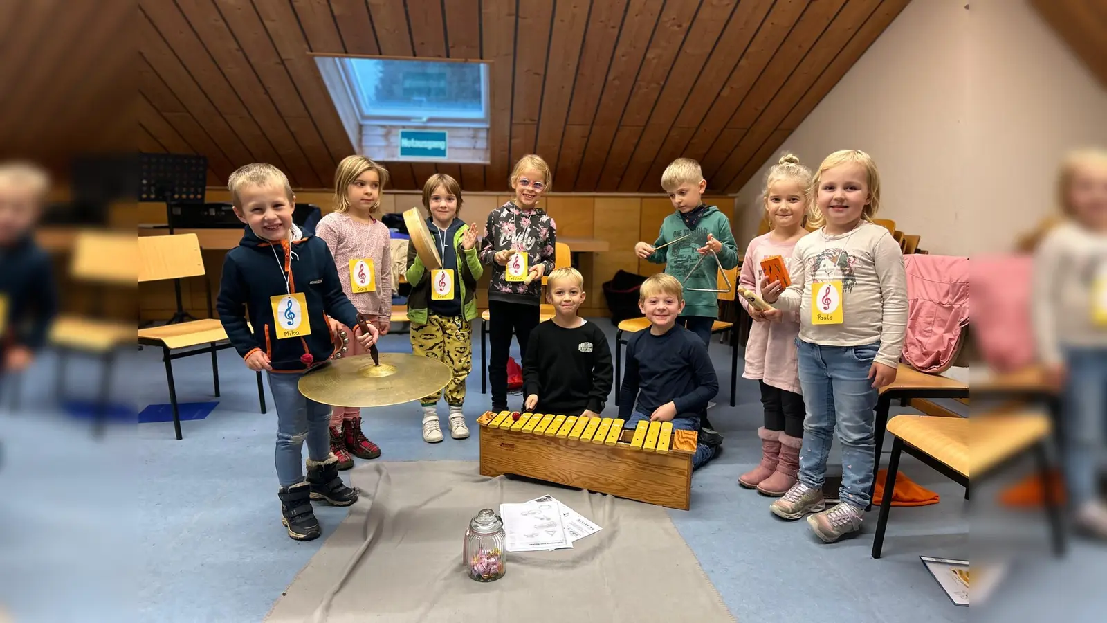 Der Spaß ist den Musikentdeckern aus der Vorschulklasse anzusehen (Foto: privat)