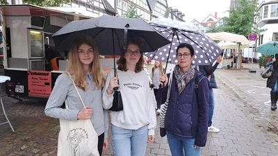 Familie Rochell beim Feierabendmarkt. (Foto: Peter Vössing)