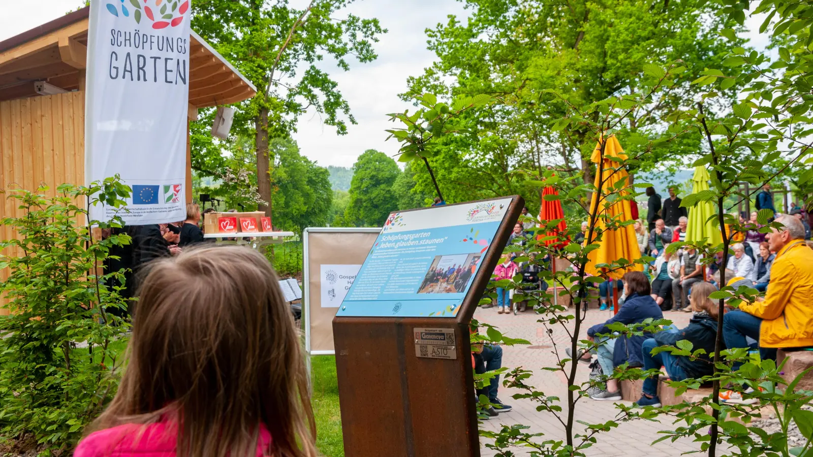 Am Schöpfungsgarten startet und endet die Tour. (Foto: Reinhard Großkopf)