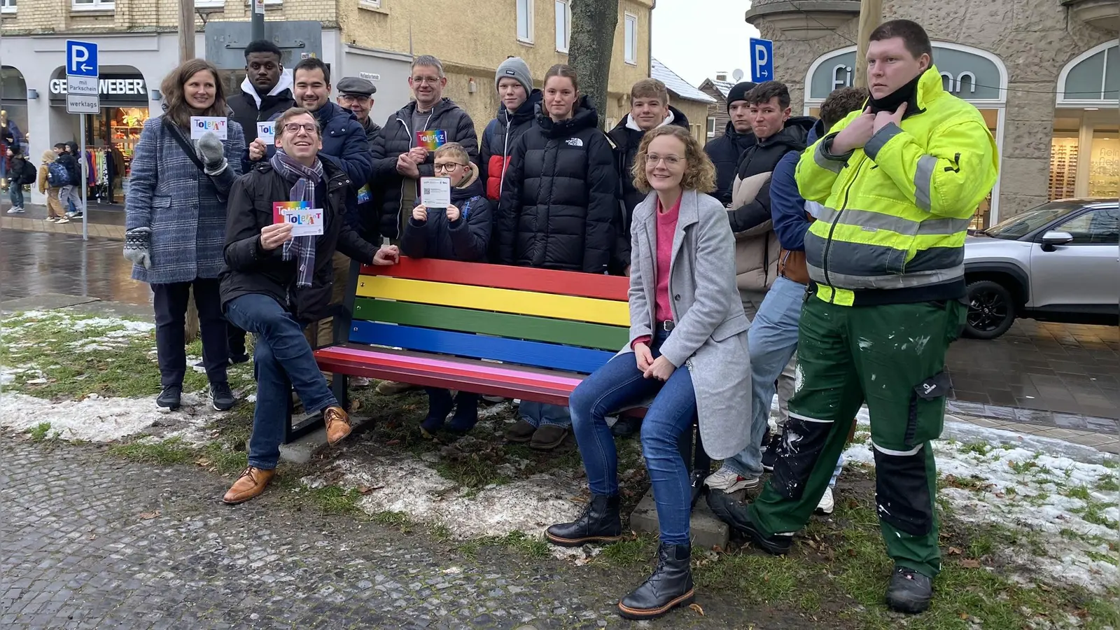 Zahlreiche Projekte wurden über das Projekt Demokratie leben! verwirklicht, u.a. die Toleranzbänke der SkF – Youngcaritas. (Foto: privat)